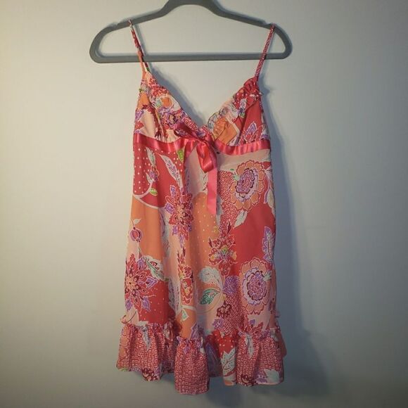 BRIGHT COLORFUL FLIRTY LINGERIE NIGHTIE NIGHTGOWN CHEMISE TEDDY SIZE MEDIUM - Picture 1 of 5